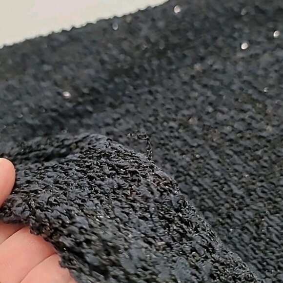 Zara Knit Womens Sequin Wrap Cardigan Size M Navy Sparkle Sweater Universal READ - Picture 15 of 16